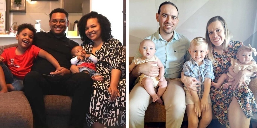 Babies Courtney and Navarone and Babies Silvino and Gerda
